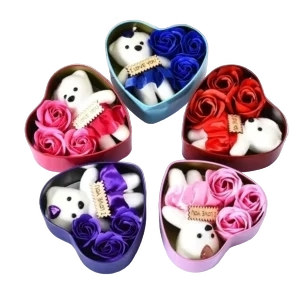 Bear Rose Flower Gift Box