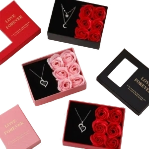 6 Soap Rose Jewelry Box