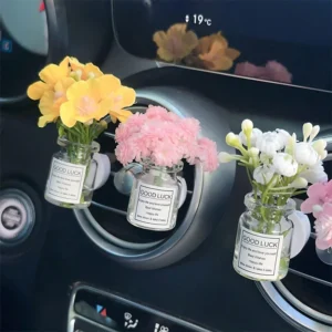 Mini Car Decor Air Vent Scented Silk Flower