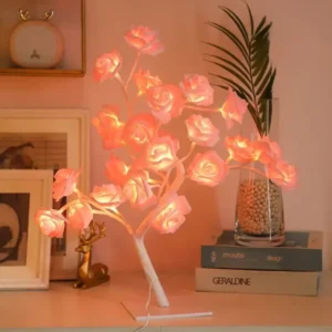 24 LED Rose Lamp, Rose Light Tree Table Top Decorations